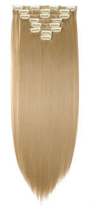 FREE - Bey 22 inch Straight 8 piece Clip in Synthetic Hair Extensions - Ash Blonde