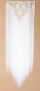 FREE - Bey 22 inch Straight 8 piece Clip in Synthetic Hair Extensions - White