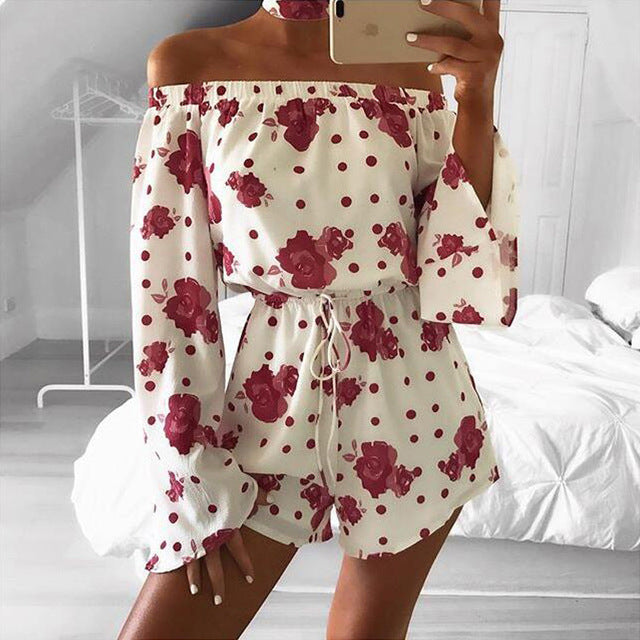 Hailey Floral Print Rompers