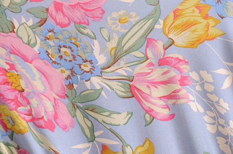 The Prarie Irregular Hem Floral Print Dress