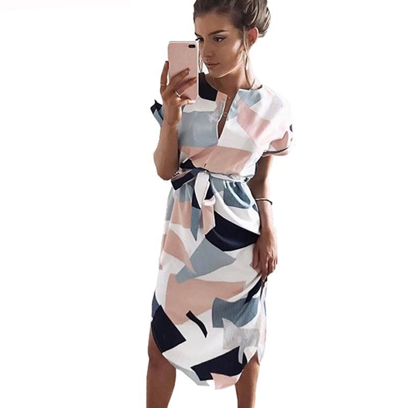 Geometric Print Dress