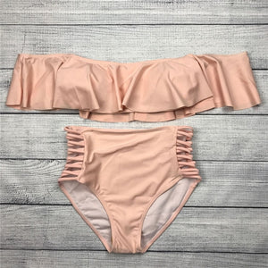 Push Up Bandeau Bikini - Pink