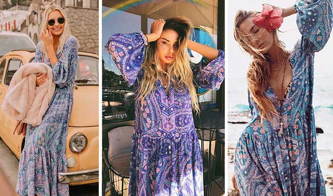 Paisley Print Maxi Dress