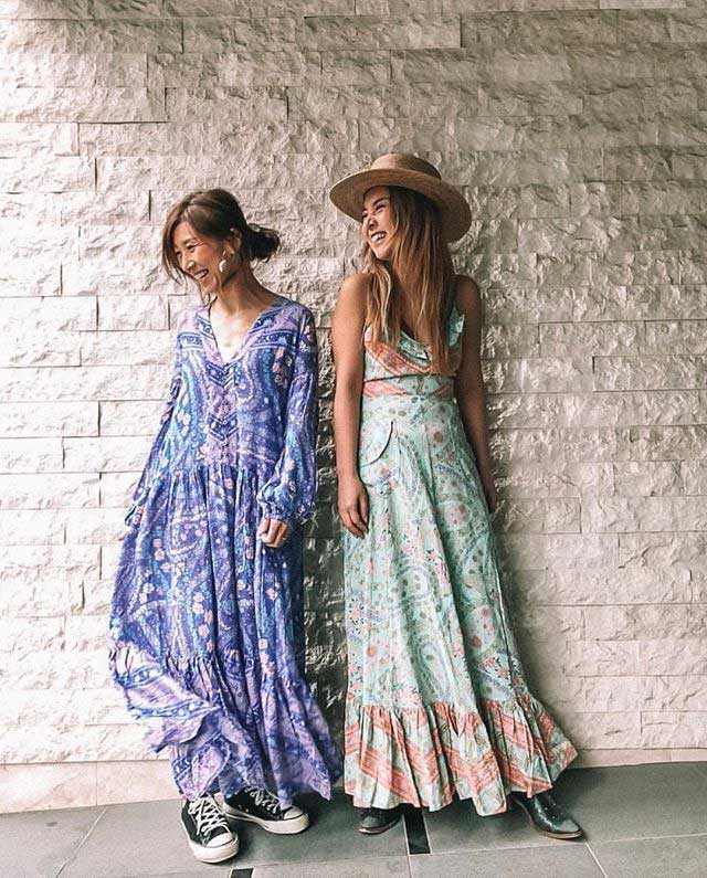 Paisley Print Maxi Dress