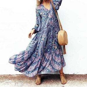 Paisley Print Maxi Dress