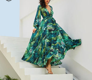 "Jungle Fever"  Vintage Maxi Dress