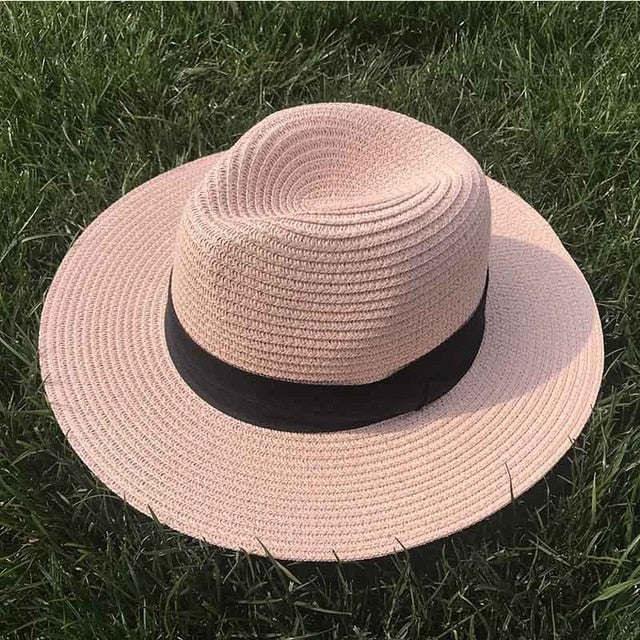 Panama Straw Hat - Pink