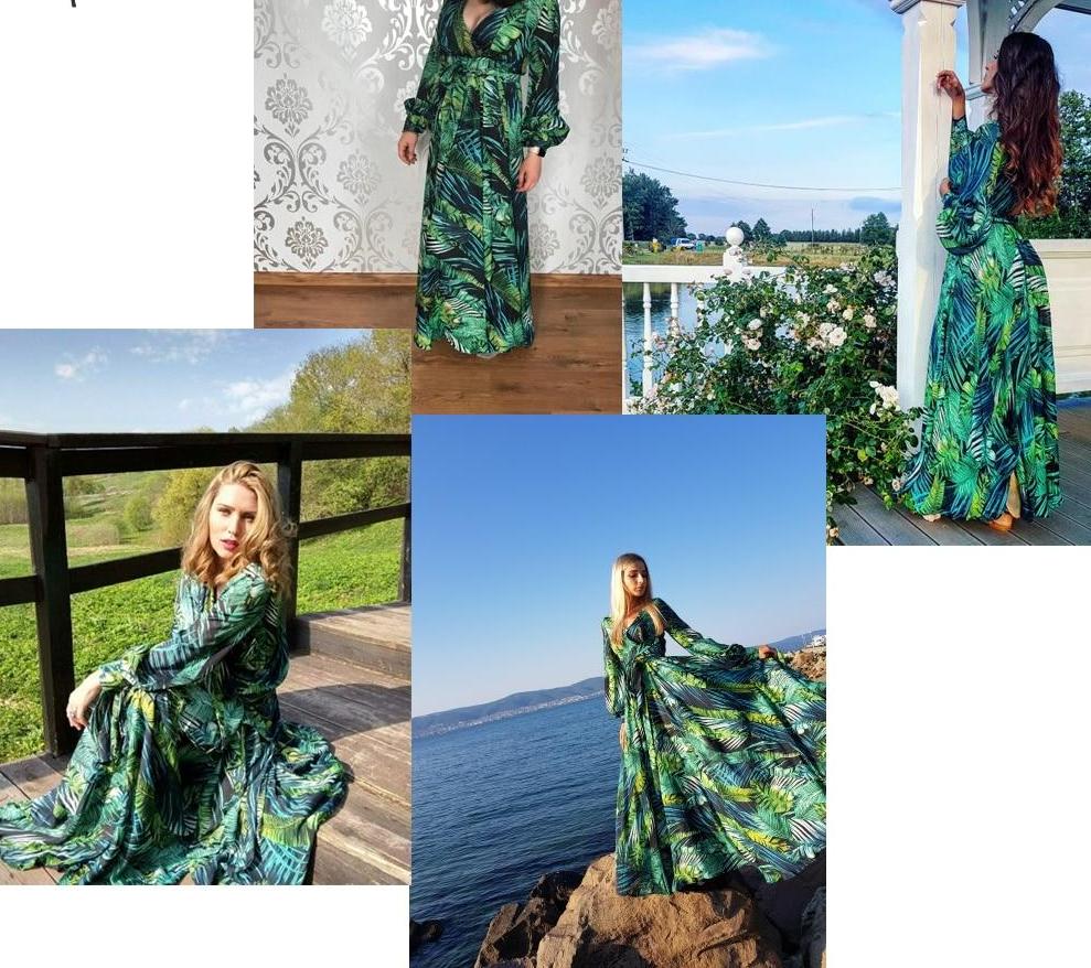 "Jungle Fever"  Vintage Maxi Dress