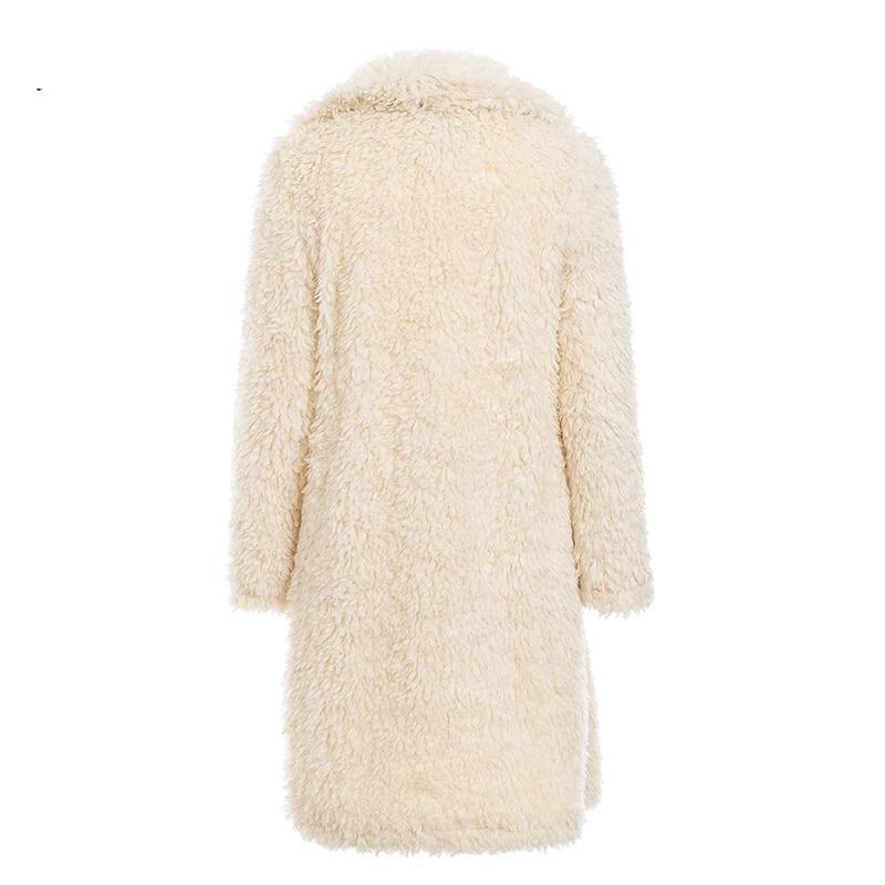 Posh Long Winter Faux Fur Coat