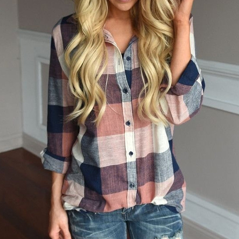 Pretty Plaid Blouse