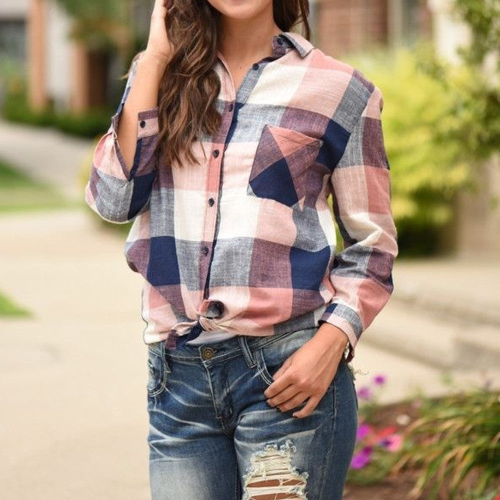 Pretty Plaid Blouse