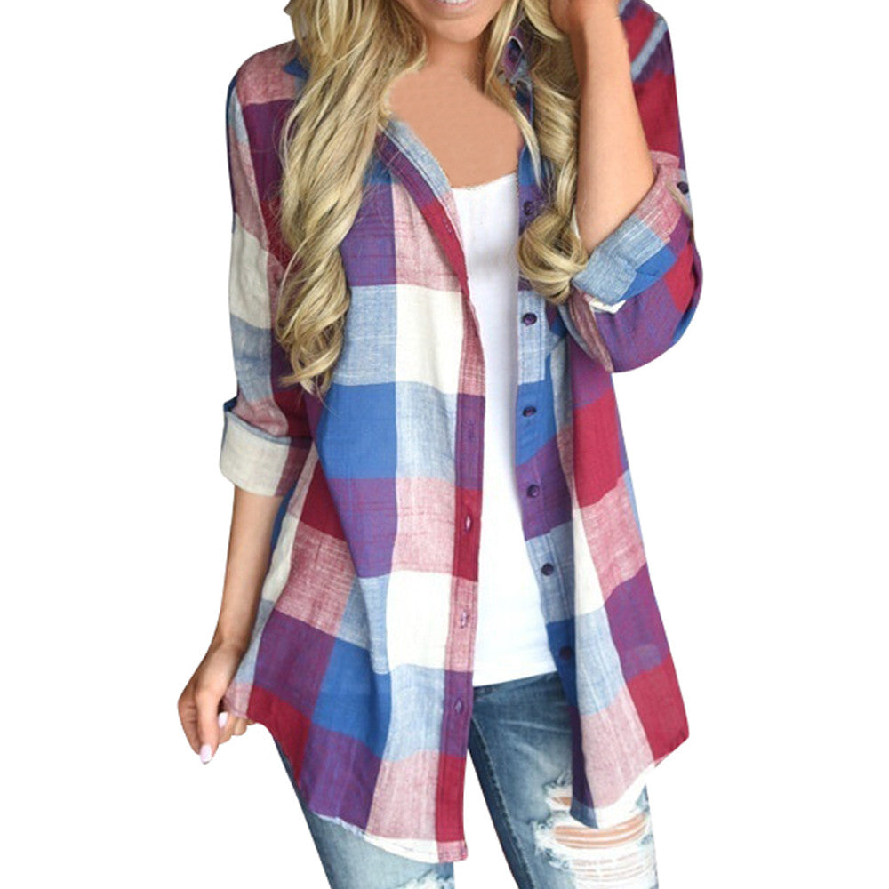 Pretty Plaid Blouse