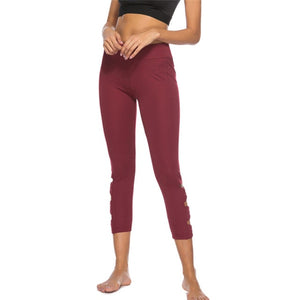 Skinny Cutout Workout Leggings - Silver