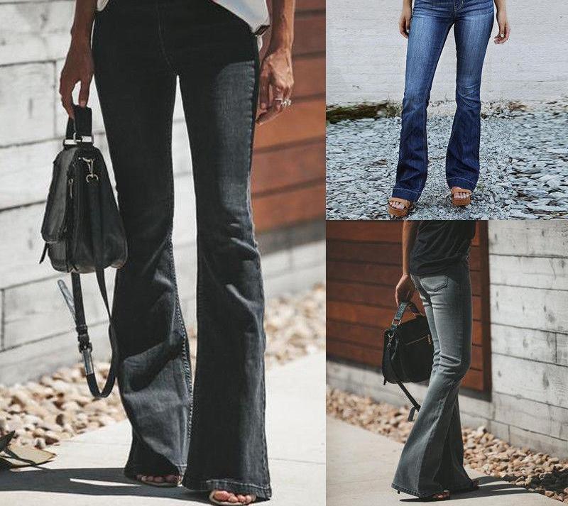 Faded Bell Bottoms Jeans - Black