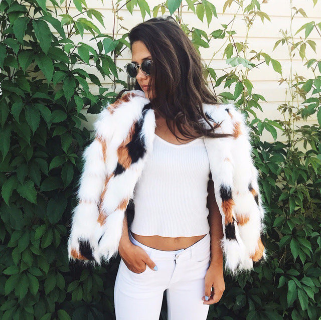 Fluffy Faux Fur Coat