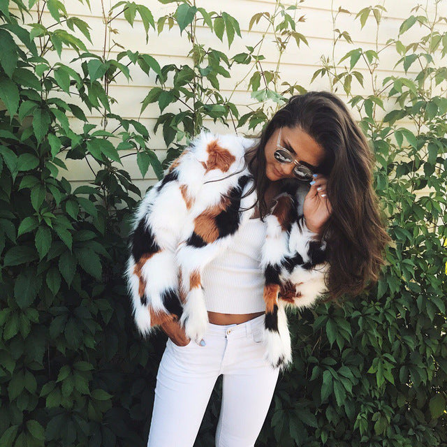 Fluffy Faux Fur Coat